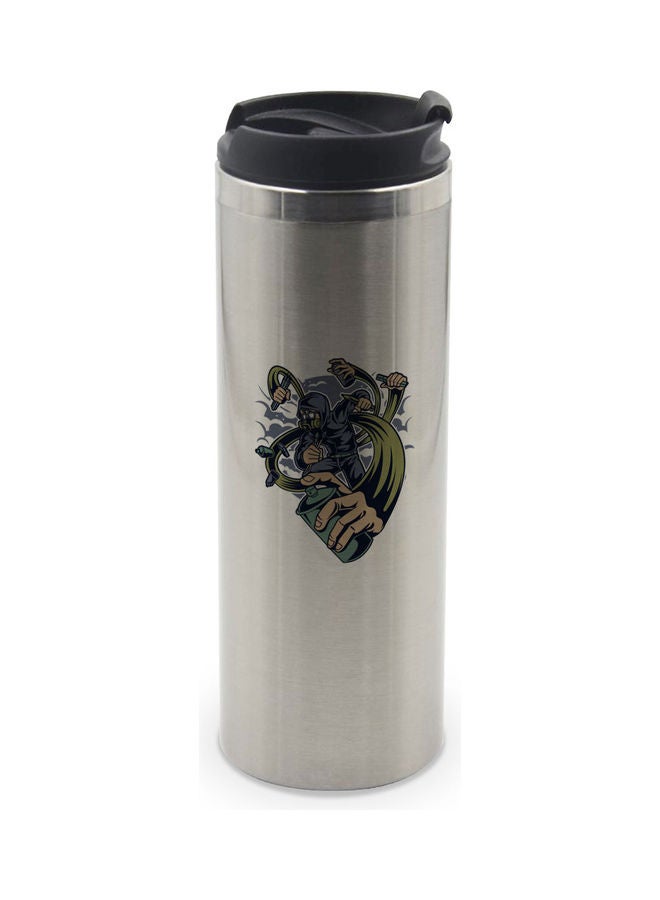 LIT Printed Graffiti Artist Tumbler Silver  - Image 1