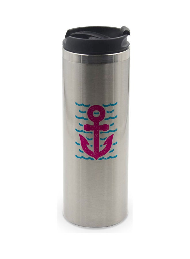 LIT Anchor Tumbler With Lid Silver/Black - Image 1