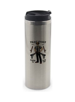 LIT Printed Police Officer Tumbler Silver  - Image 1