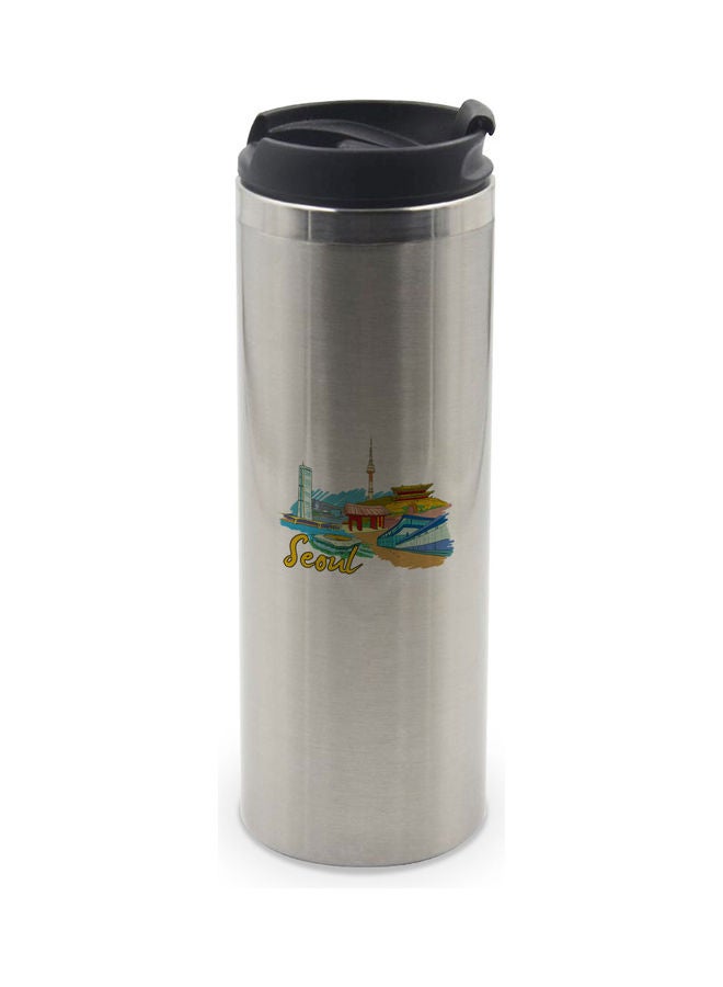 LIT Seoul Printed Tumbler With Lid Multicolour - Image 1