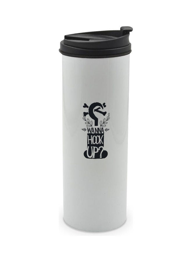 LIT - Wanna Hook Up Printed  Double Wall Tumbler With Lid Multicolour 400ml - Image 1