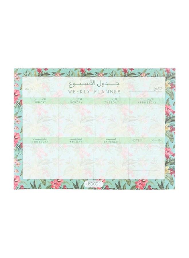 ROCO Flowers Undated Weekly Planner Multicolour - Image 1