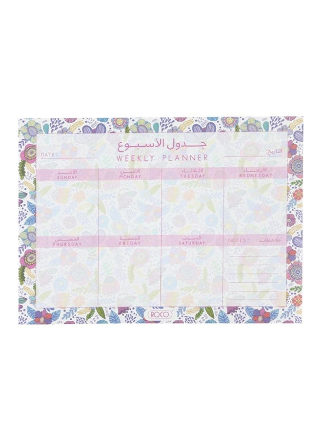 ROCO Flowers Undated Weekly Planner Multicolour - Image 1