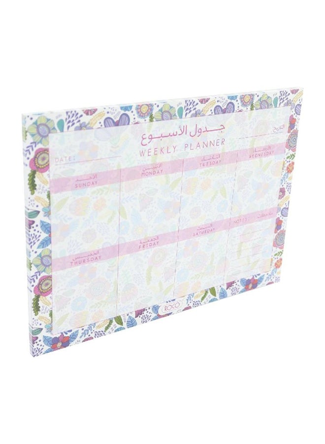 ROCO Flowers Undated Weekly Planner Multicolour - Image 2