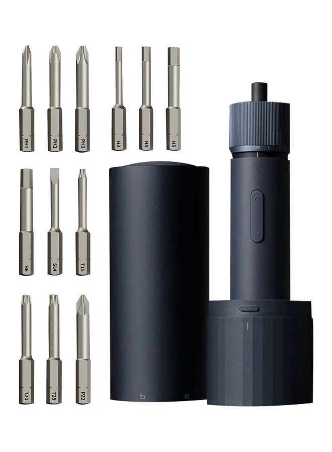 هوتو Straight Handle Electric Screwdriver Set Black/Silver 20 X 5 X 10cm - Image 1