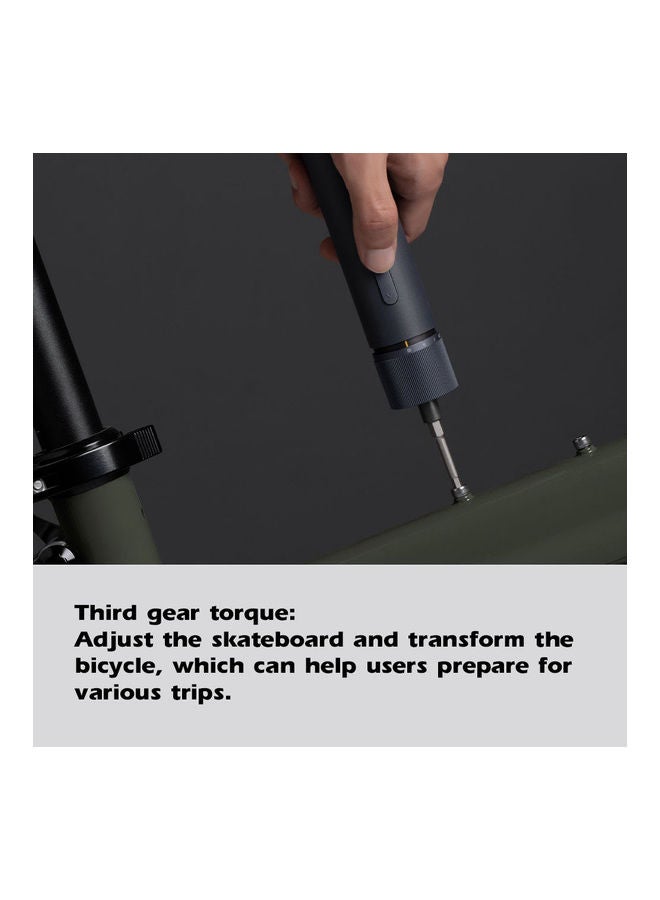 هوتو Straight Handle Electric Screwdriver Set Black/Silver 20 X 5 X 10cm - Image 3