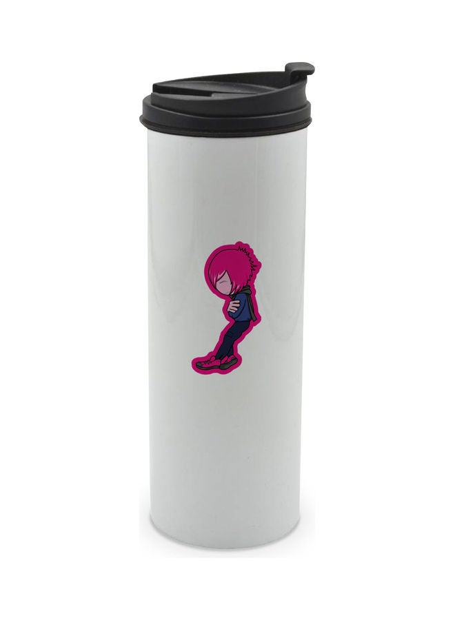 ليت كوب مزدوج الجدار بطبعة تعبر عن موسيقى الروك ومزود بغطاء متعدد الألوان 400ملليلتر - Image 1