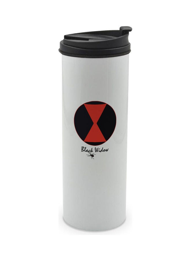 LIT Black Widow Logo Printed Tumbler With Lid Multicolour 400ml  - Image 1
