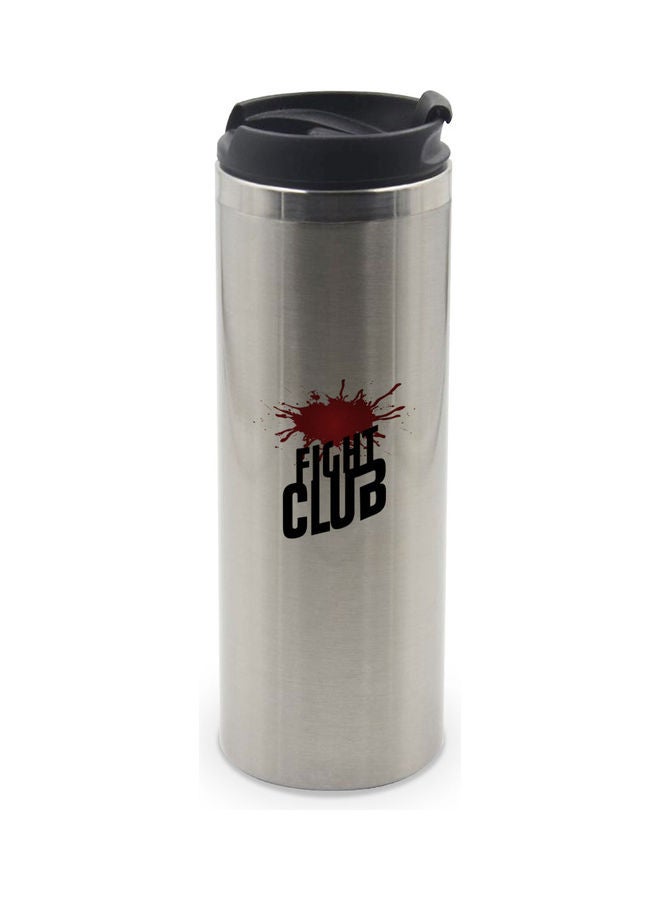 LIT Fight Club Blood Printed Tumbler With Lid Silver/Black/Red - Image 1