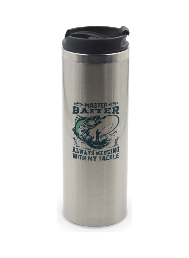 LIT - Messing Tackle Quote Silver Tumbler With Lid Multicolour - Image 1