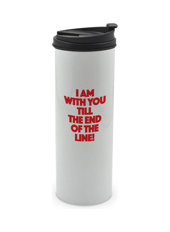 LIT Captain America Quote Printed Tumbler With Lid Multicolour 400ml  - Image 1