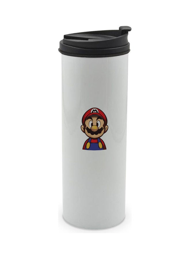 LIT Retro Mario Brother Printed Tumbler With Lid Multicolour 400ml - Image 1