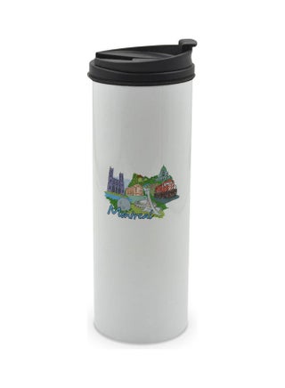 Montreal Printed Double Wall Tumbler With Lid Multicolour 400ml - v1629185598/N50182867A_1