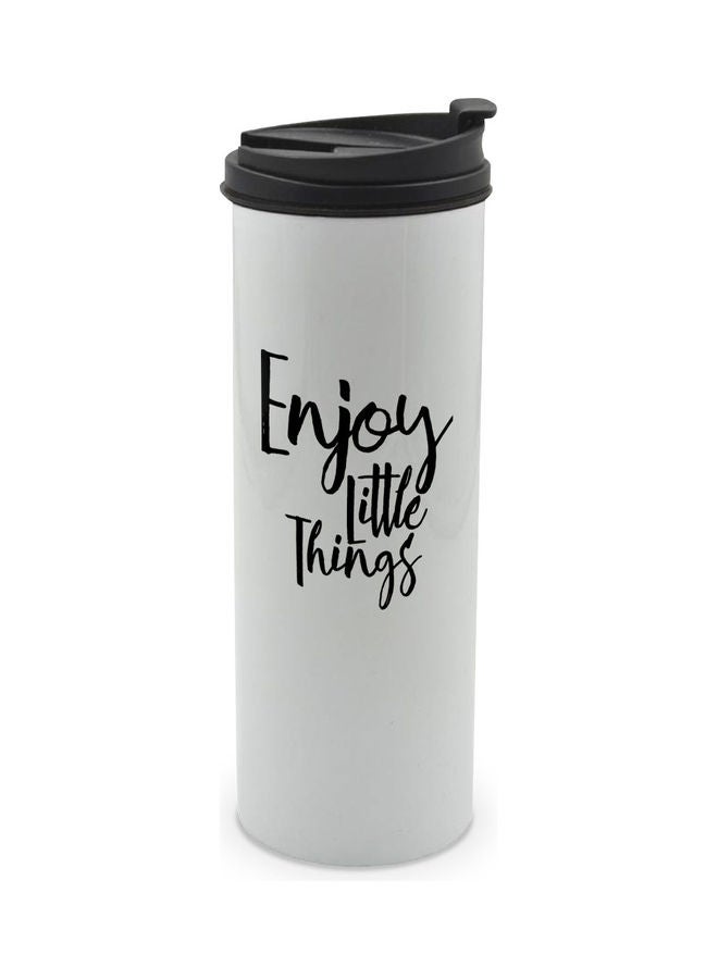 ليت كوب مزين بطبعة عبارة "Enjoy Little Things" مزود بغطاء" متعدد الألوان 400ملليلتر - Image 1