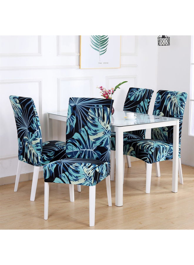 4-Piece Stretchable Anti Dust Chair Cover Multicolour 45x38x38cm