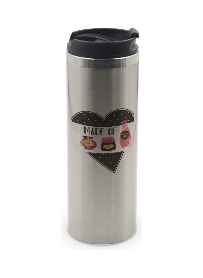 LIT Sugar Spice Quote Design Stainless Steel Tumbler With Lid Multicolour  - Image 1