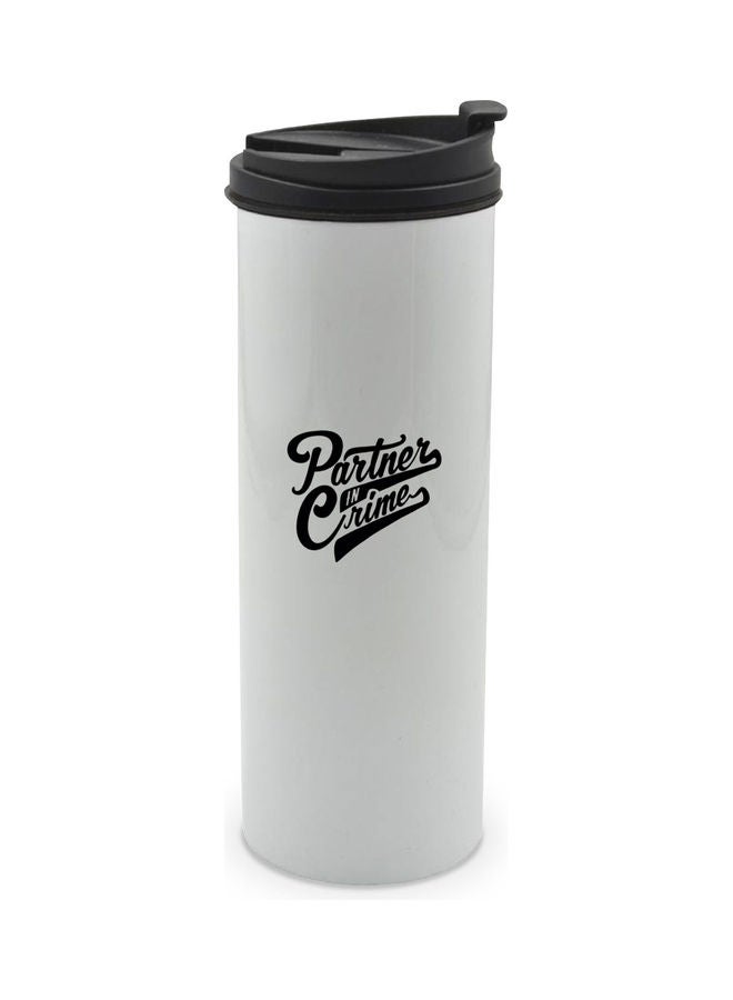 LIT Partner In Crime Printed Double Wall Tumbler With Lid Multicolour 400ml  - Image 1