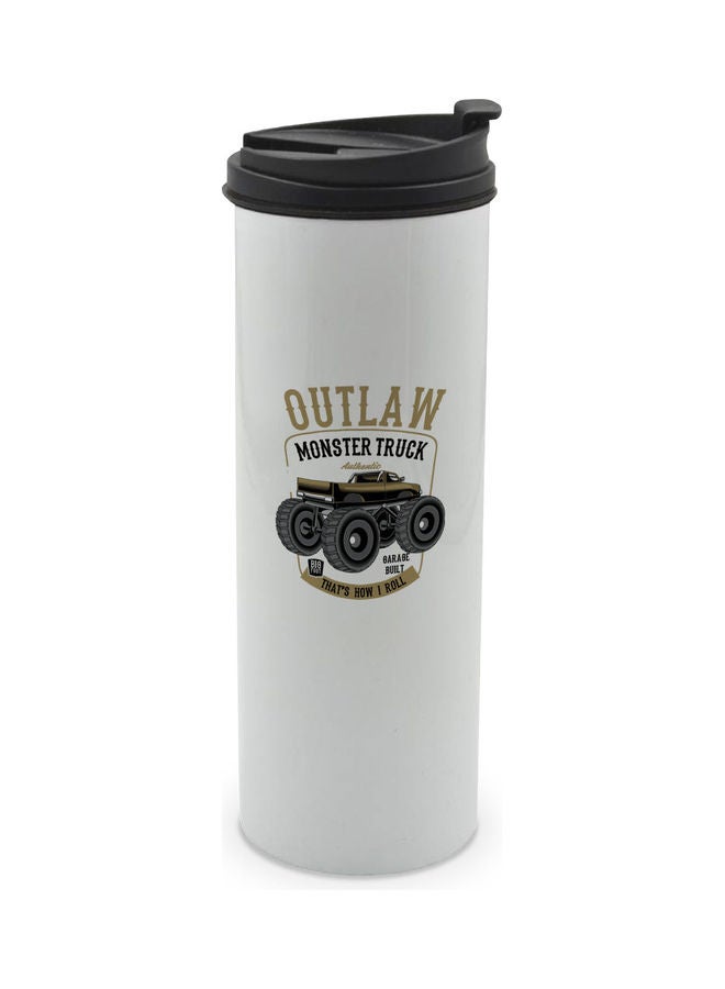 LIT - Monster Truck Printed Double Wall Tumbler With Lid Multicolour 400ml - Image 1