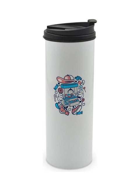 Arcade Games Character Printed Tumbler With Lid Multicolour 400ml