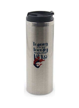 Spider Man Printed Double Wall Tumbler With Lid Multicolour 400ml - v1629186055/N50182002A_1