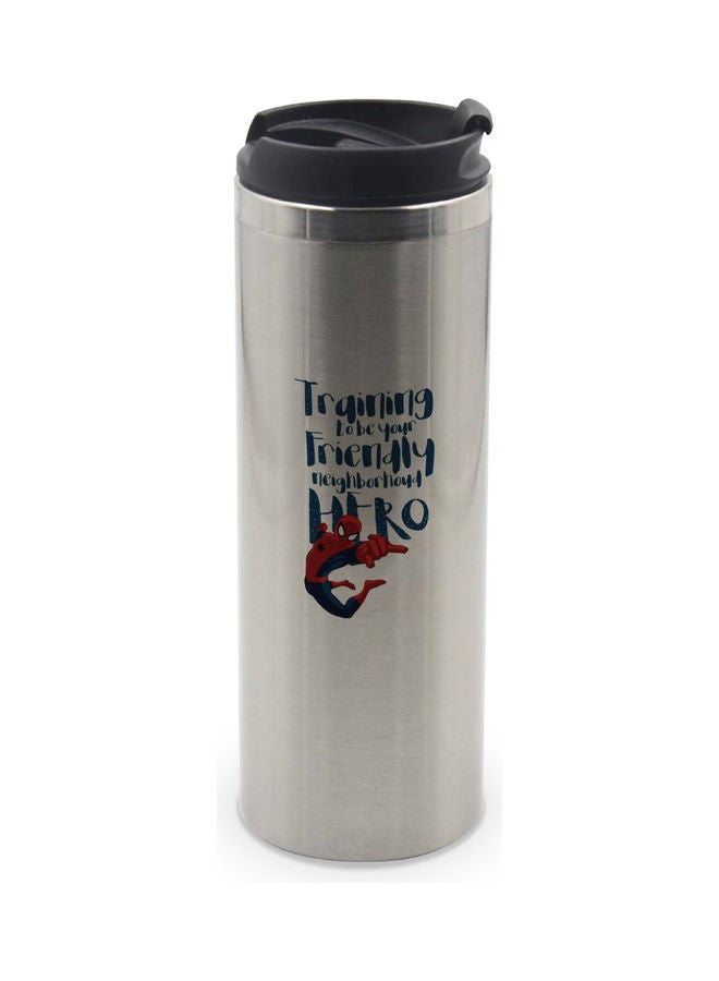 LIT Spider Man Printed Double Wall Tumbler With Lid Multicolour 400ml  - Image 1