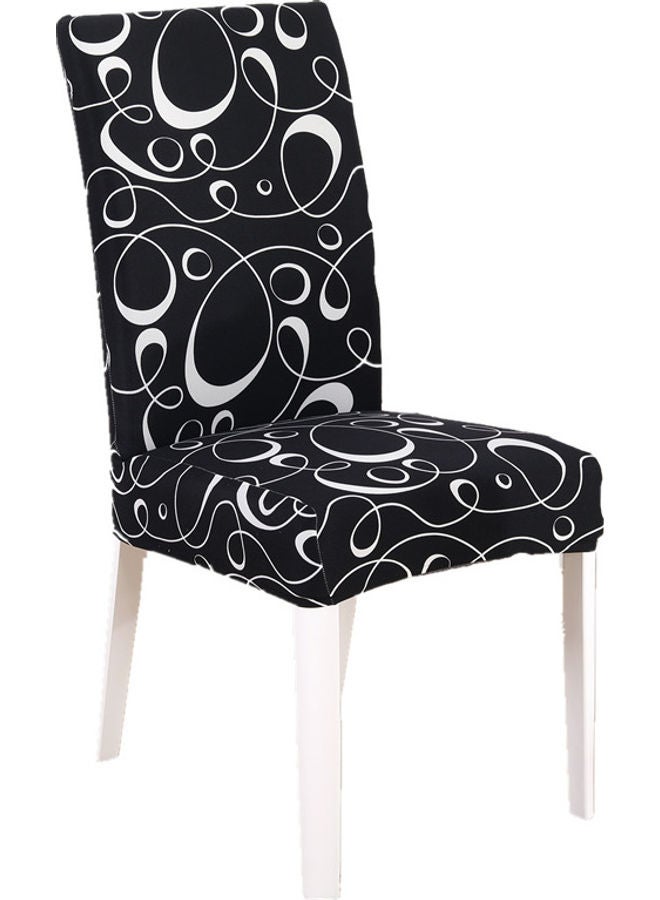 Printed Dining Chair Cover Black/White - Image 1