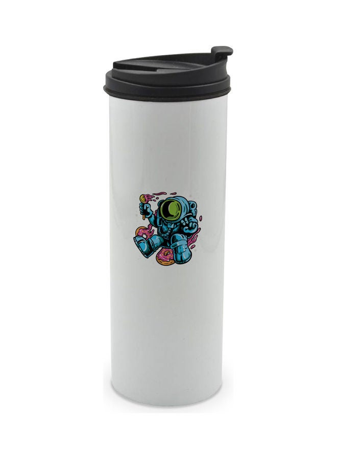 LIT Astronaut Printed Double Wall Tumbler With Lid Multicolour 400ml - Image 1