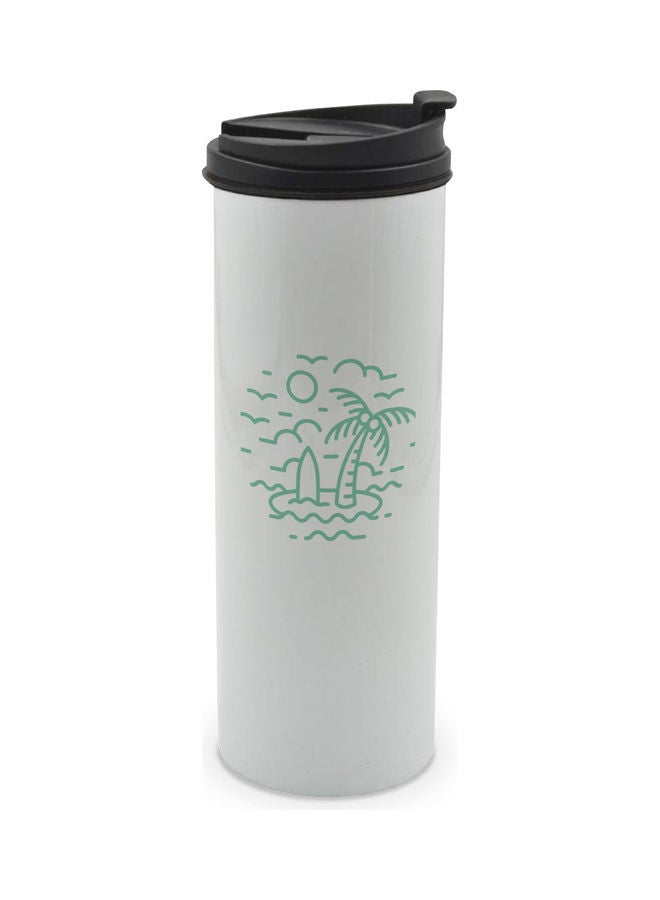 LIT - Sunset Design Printed Double Wall Tumbler With Lid Multicolour 400ml - Image 1