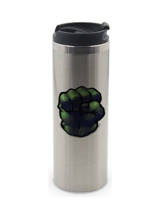 Hulk Punch Printed Double Wall Tumbler With Lid Multicolour 400ml - v1629186409/N50181978A_1