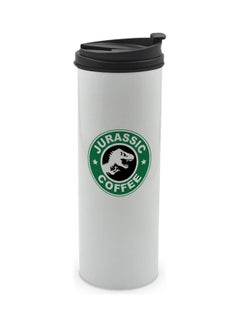 LIT StarBucks Jurassic Park Printed Tumbler With Lid Multicolour 400ml  - Image 1
