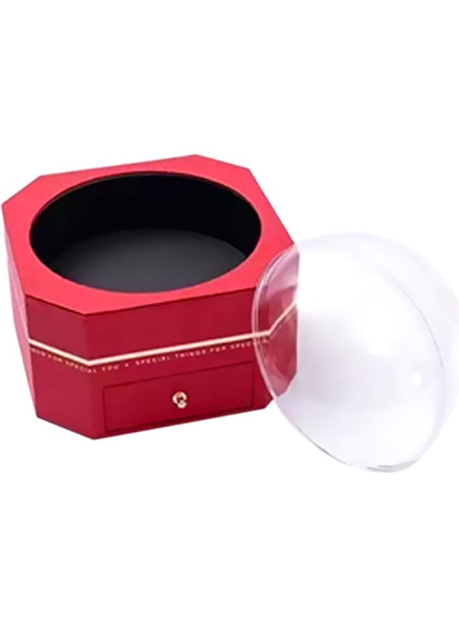 Creative Gift Box With Acrylic Lid Red - Image 3