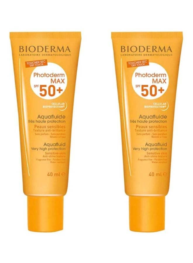 بيوديرما فوتوديرم ماكس أكوا فلويد بعامل حماية من الشمس 50+ (اشتري 1 واحصل على 1 مجانًا) - Image 1