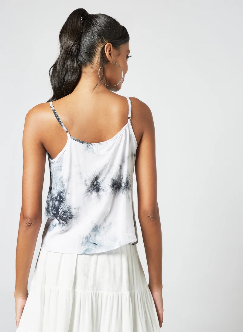 LABEL RAIL Tie-Dye Cami Black/White