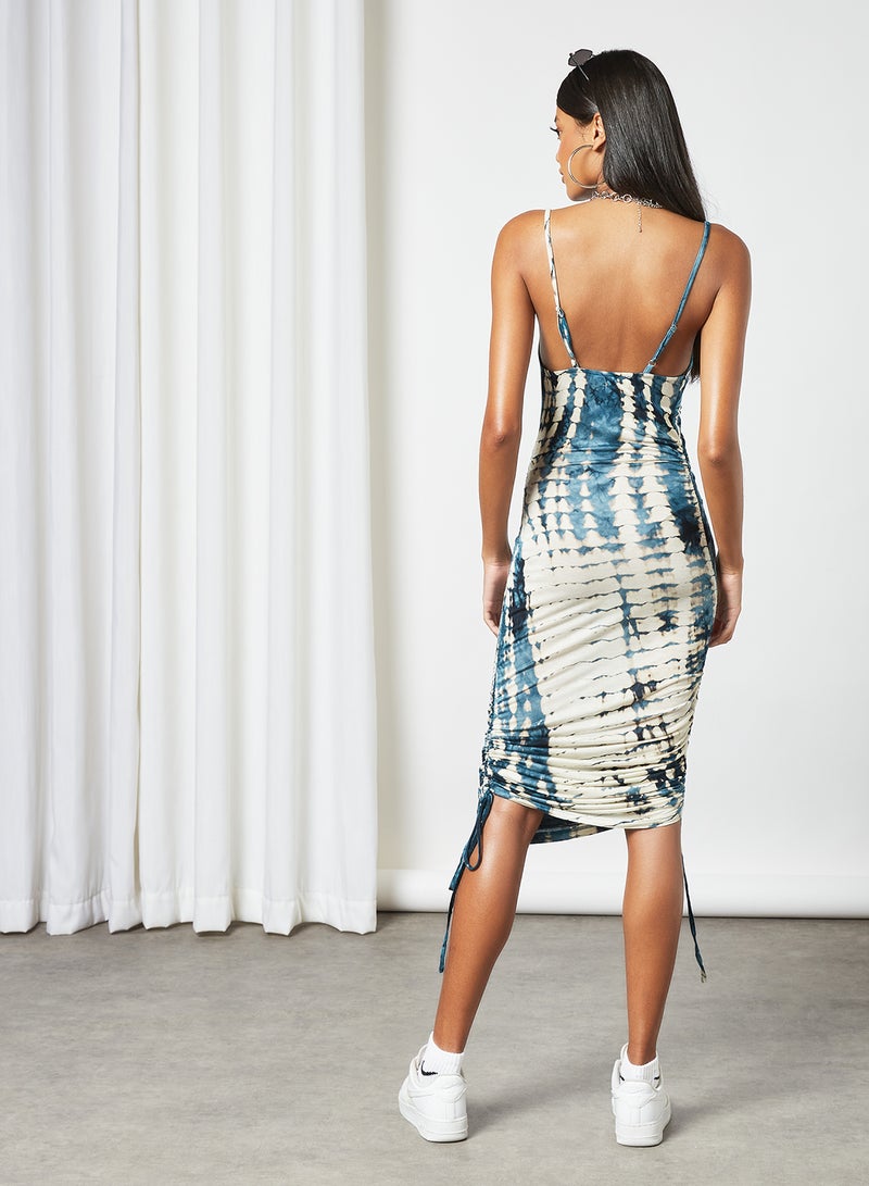LABEL RAIL Tie-Dye Dress Blue  - Image 4