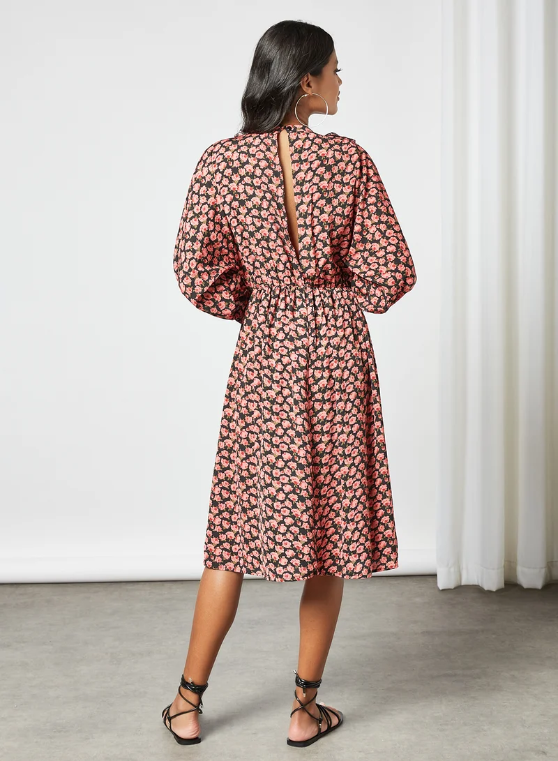 LABEL RAIL Floral Print Dress