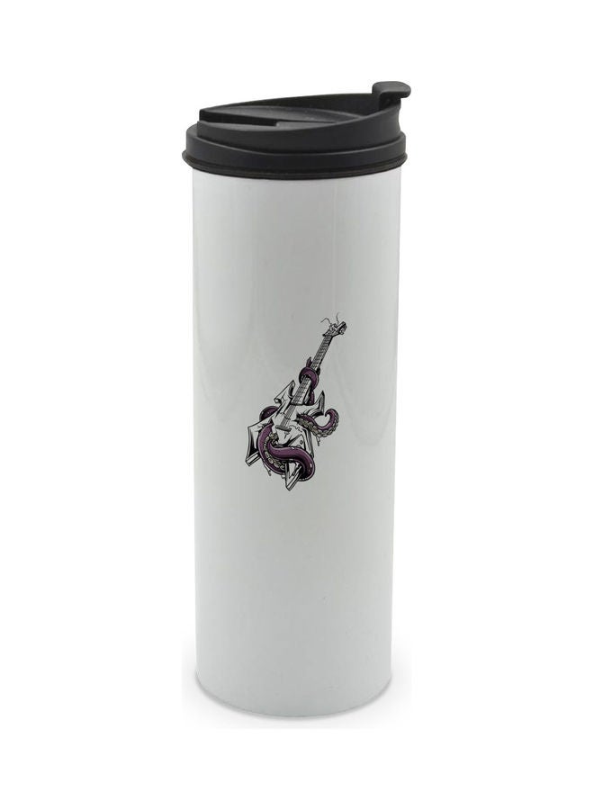LIT Metal Guitar Printed Tumbler With Lid Multicolour 400ml  - Image 1