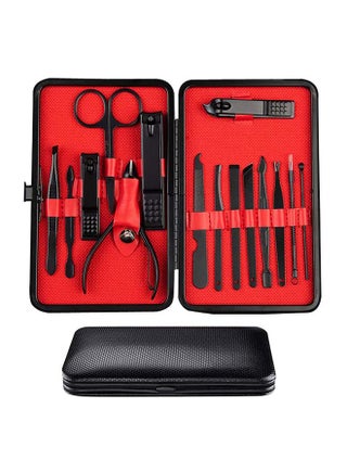 15 In 1 Professional Nail Clipper Manicure Set Black - v1629187100/N23606678A_1
