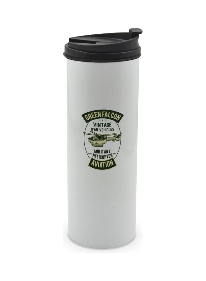LIT Falcon Printed Double Wall Tumbler With Lid Multicolour 400ml - Image 1