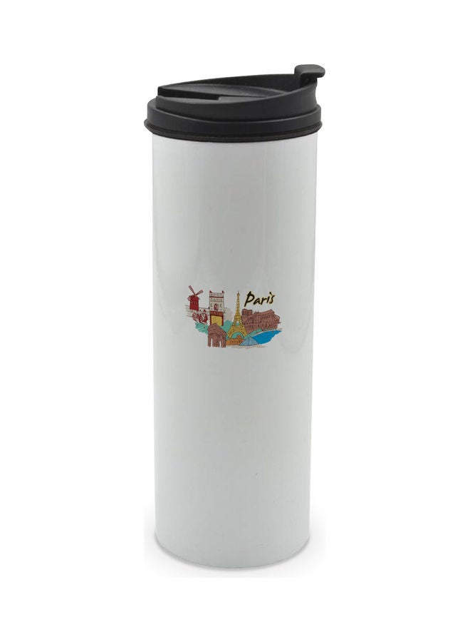 LIT Paris Design Double Wall Tumbler With Lid Multicolour 400ml - Image 1