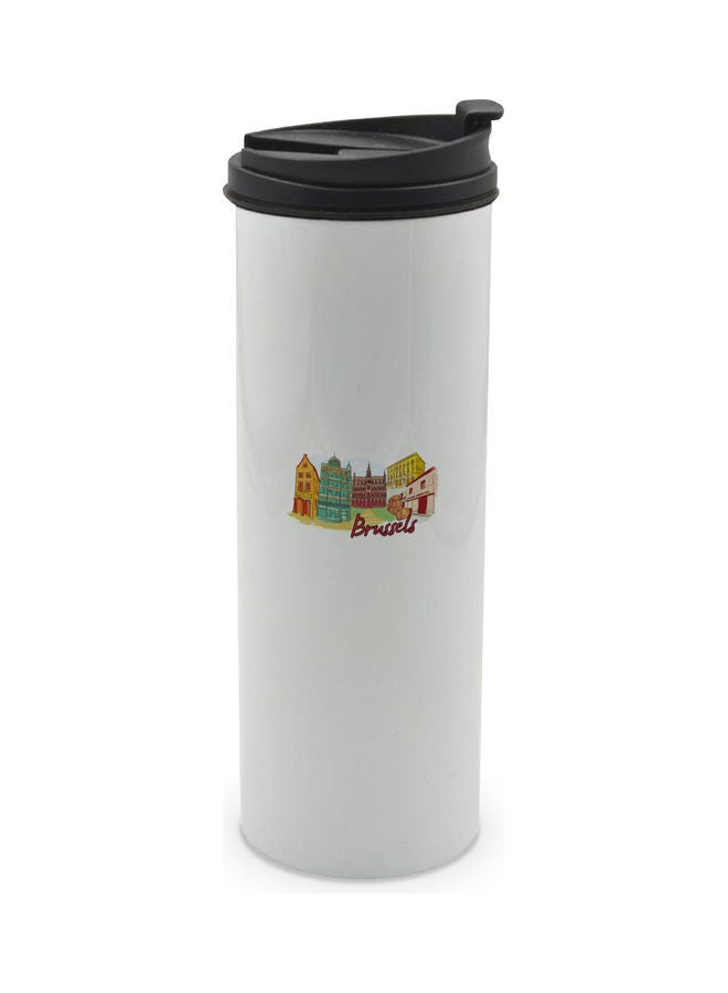 LIT Brussels Printed Double Wall Tumbler With Lid Multicolour 400ml - Image 1