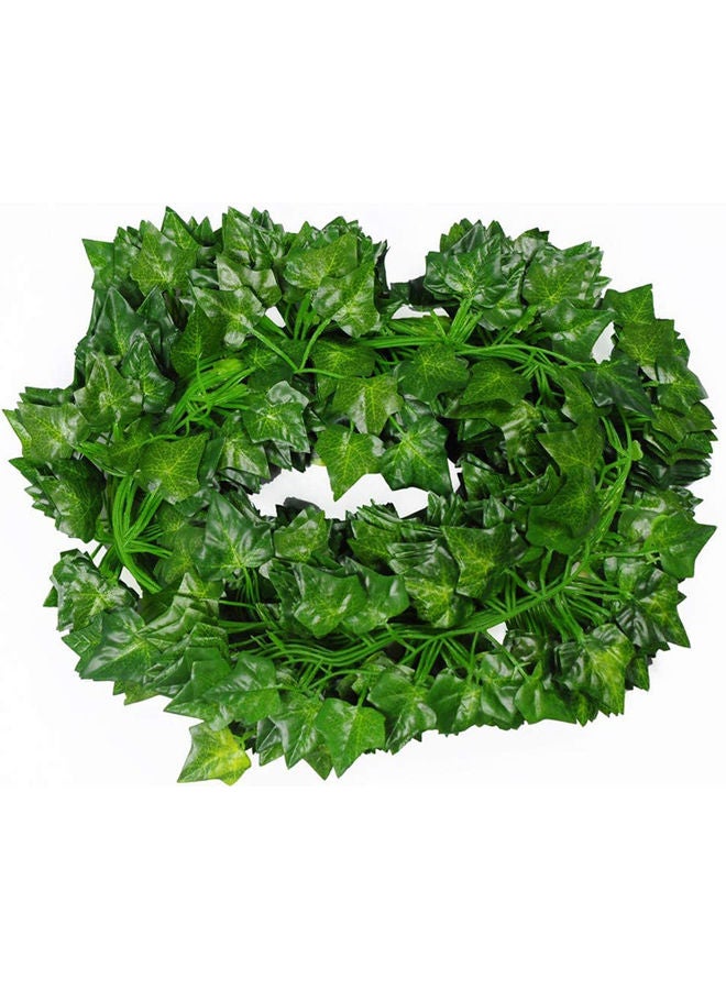 LINGWEI 12 Strands Creeper lvy Leaf Plants Green 220x14x3cm  - Image 1