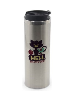 LIT Cat Attitude  Silver Tumbler Multicolour 20 x 8 x 8cm  - Image 1