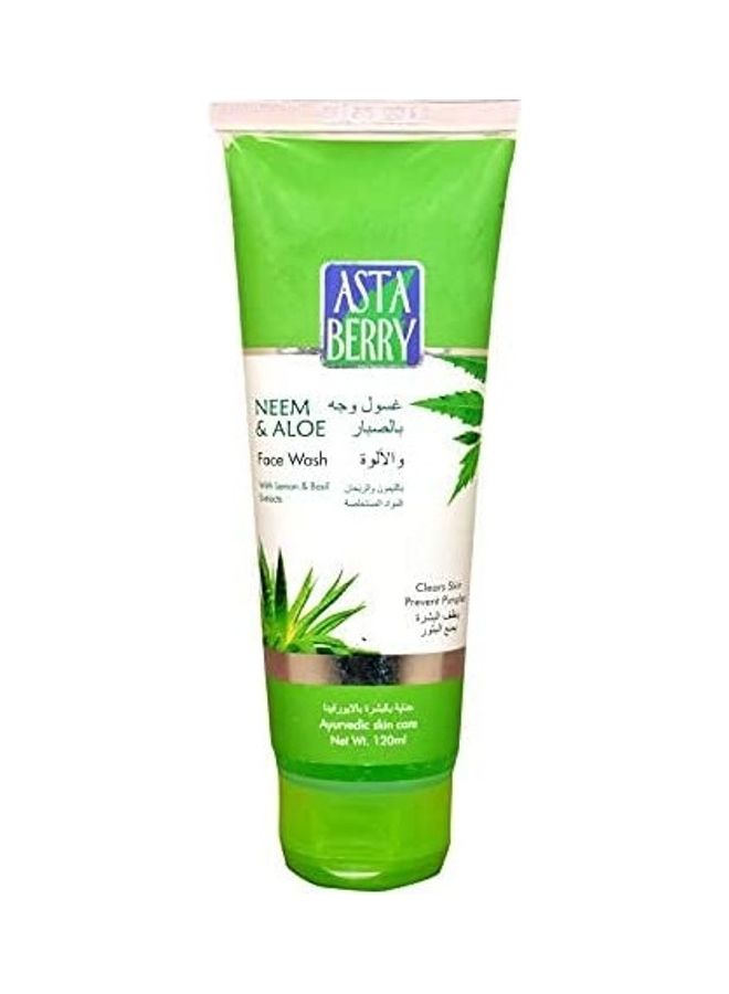 ASTA BERRY - Aloe Vera Face Wash Green 120ml - Image 1