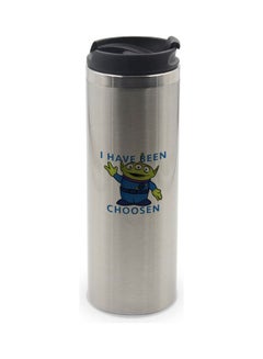 LIT Toy Story Alien Printed Tumbler With Lid Silver/Black/Blue  - Image 1