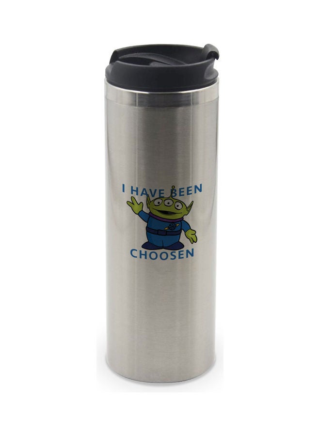 LIT - Toy Story Alien Printed Tumbler With Lid Silver/Black/Blue - Image 1