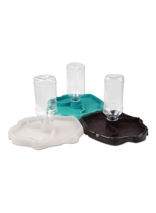 وعاء طعام وماء للسلاحف المائية مع تغذية تلقائية للزواحف أزرق 19.5سم - Image 2