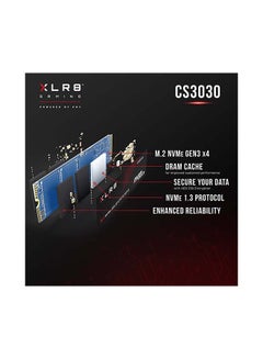بي إن واي محرك أقراص SSD داخلي PNY XLR8 CS3030، 1 تيرابايت M.2 PCIe NVMe، محرك أقراص SSD داخلي من الجيل الثالث، قراءة/كتابة بسرعة 3500 ميجابت في الثانية/ 3100 ميجابت في الثانية - لون أسود 1.0 TB  - Image 5