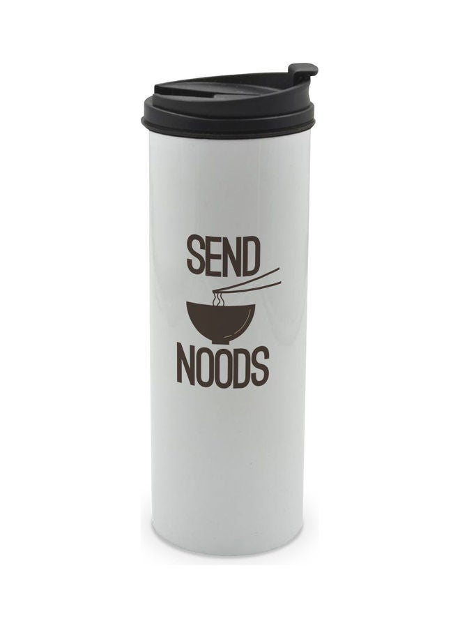 LIT Send Noods Printed Tumbler With Lid Multicolour 400ml  - Image 1
