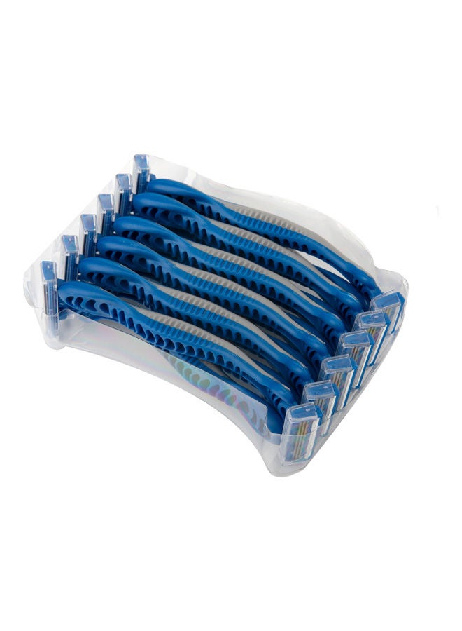 COLIER Pack Of 12 Blue II Plus Disposable Razor Blue  - Image 3