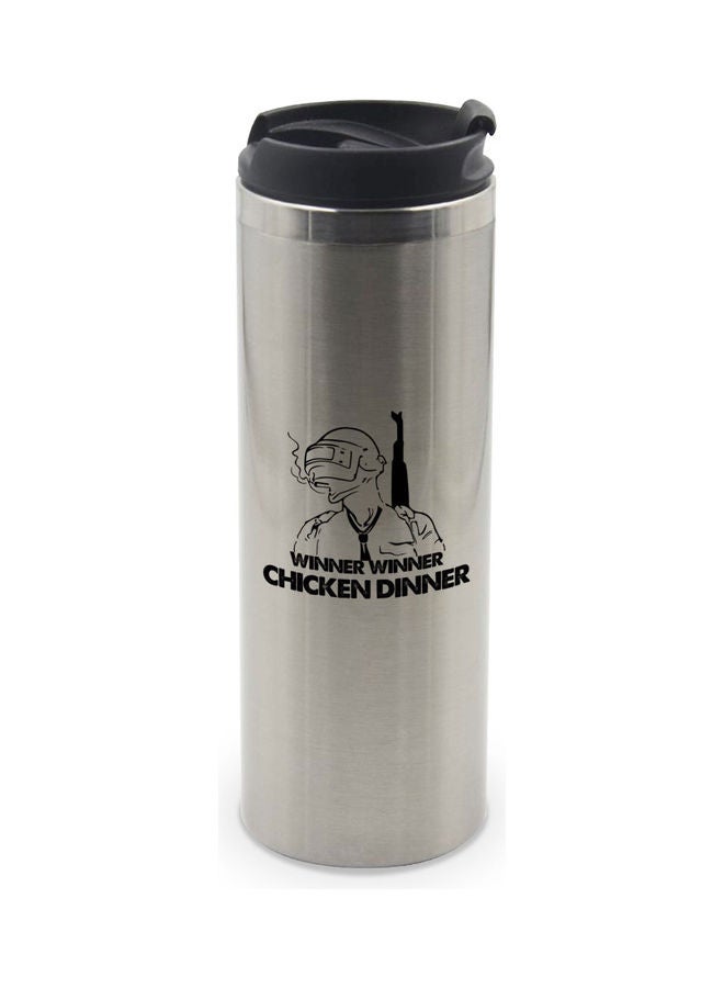 LIT - PUBG Design Double Wall Tumbler With Lid Multicolour 400ml - Image 1